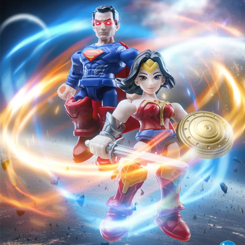  ﻿ Blokees DC JUSTICE LEAGUE Batman Superman Wonder Woman Aquaman Cyborg Arkham Serie Blind Box Anime-Figur Montage-Spielzeug Geschenk – Detail 23