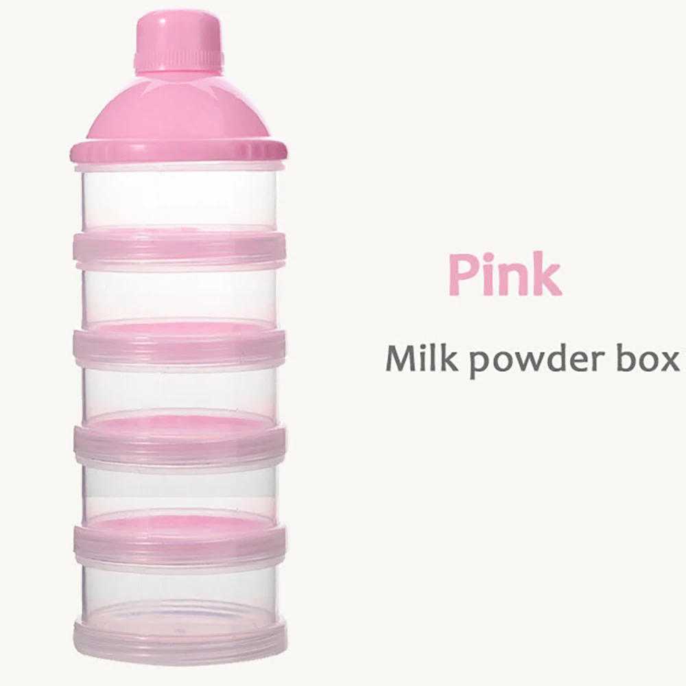 4/5 Grid Portable Milk powder box container Toddle Baby Snacks Food Storage Box Formula Dispenser Milk Powder Bottles