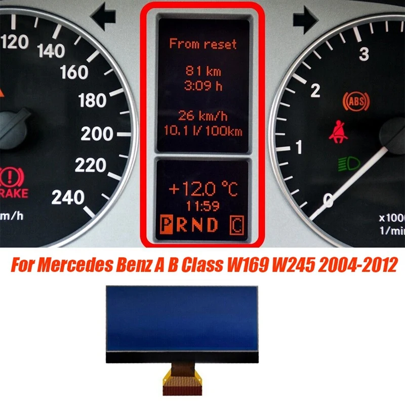 

Car Instrument Cluster LCD Display Parts For Mercedes Benz A B Class W169 W245 2004-2012 Speedometer Dashboard Screen
