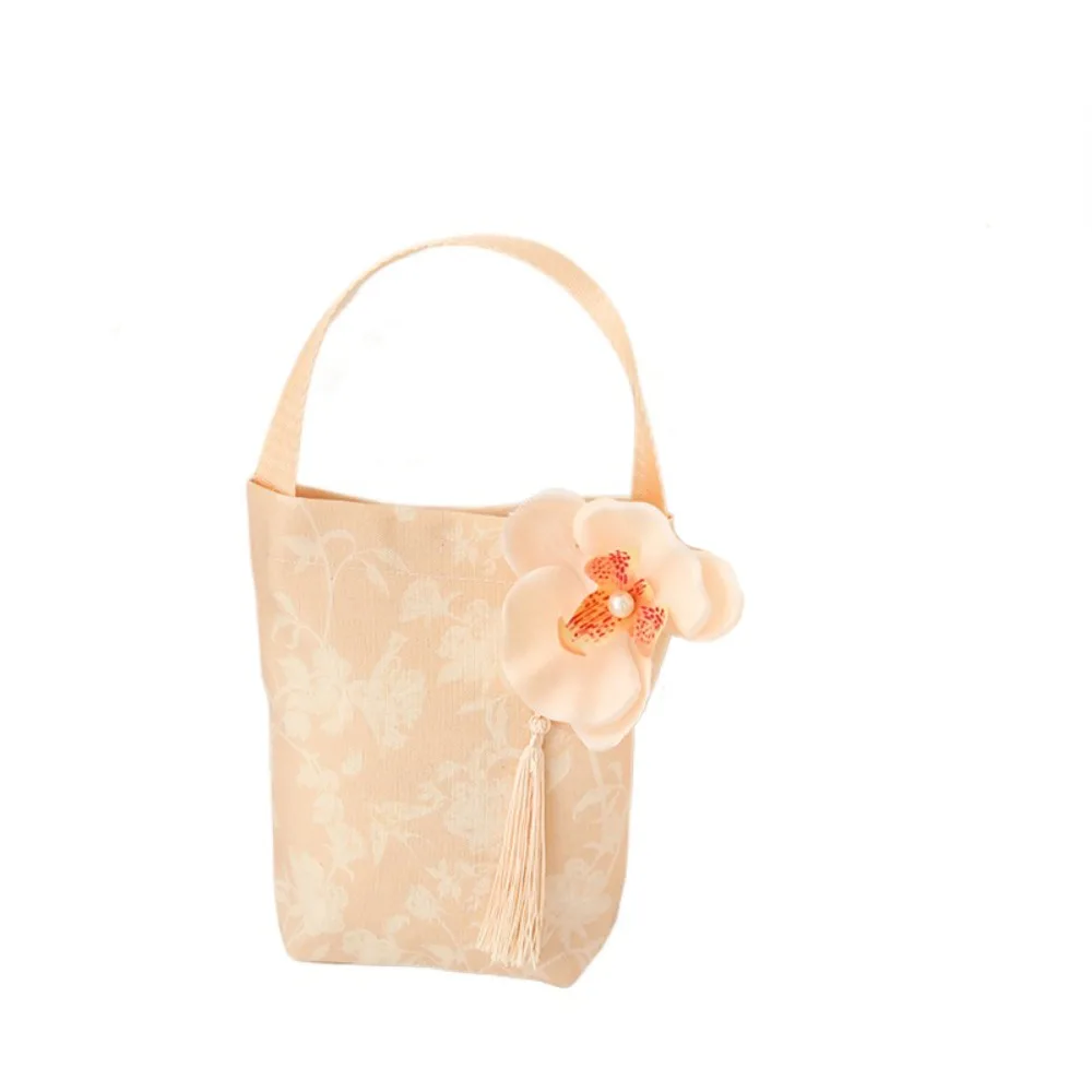 

Flower Festive Sugar Bag Butterfly Orchid Flower Pendant Korean Style Wrist Hand Bag Storage Bag Jewelry Packing Bag