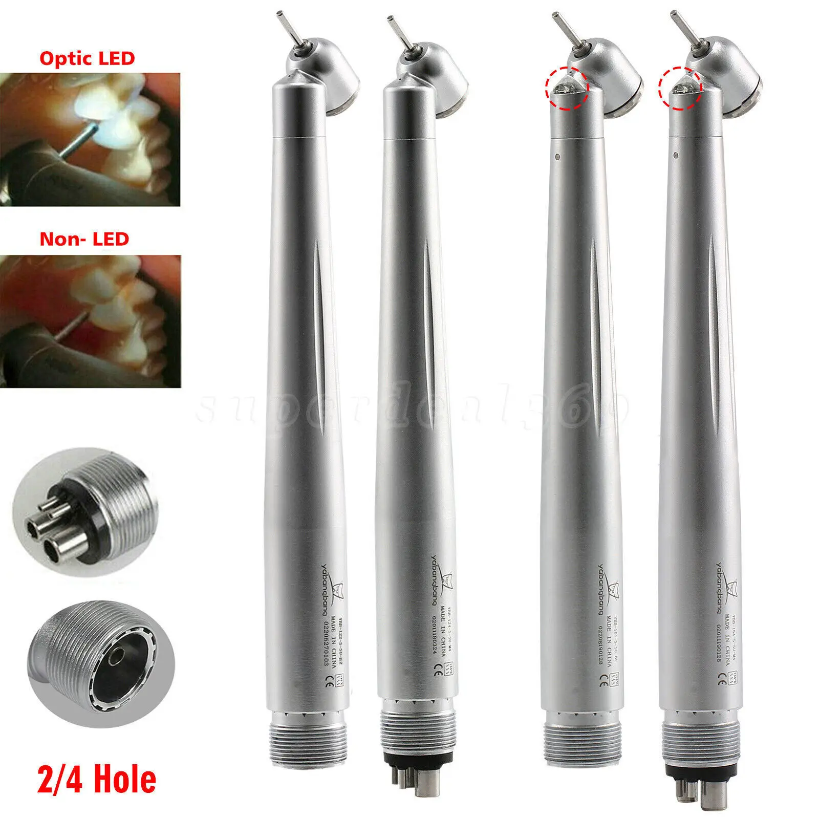 

Nsk Pana Max style Dental 45° Degree (LED Fiber Optic) High Speed Handpiece Push Button 2/4 hole