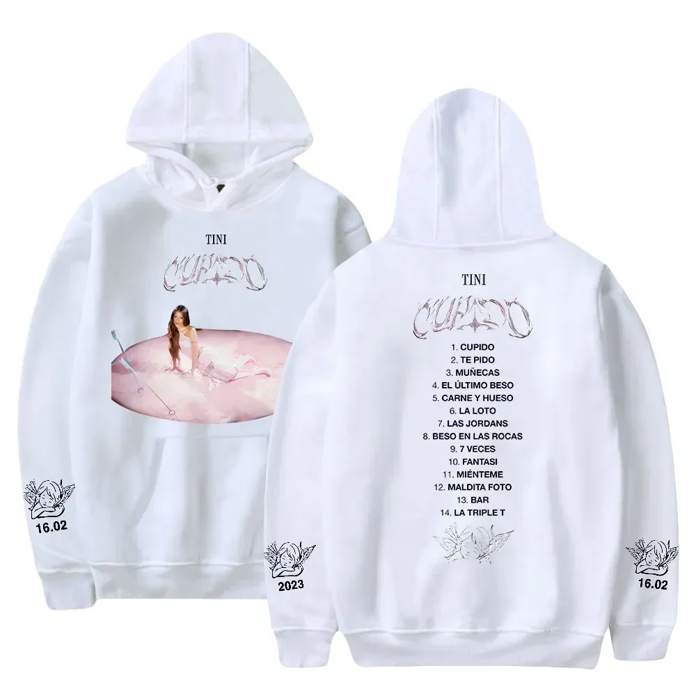 Tini Stoessel Hoodie Cupido Albume Merch Tini Tour Long Sleeve Streetwear Men Women Hooded Sweatshirt Fashion Pullover Clothes