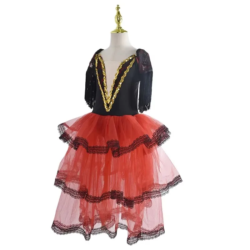 Robe de Ballet pour filles mignonnes pour enfants et femmes, en mousseline de soie blanche, robe Carmen professionnelle pour adultes, robe de danse de ballet moderne f