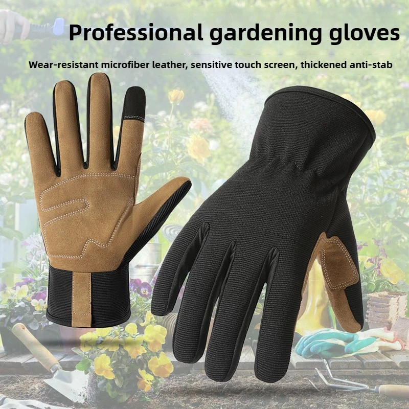 

Light Duty Work Gloves for Men Women Breathable Comfort Fit Multi Purpose Touch Screen Capability Non Slip for Driving Cycling