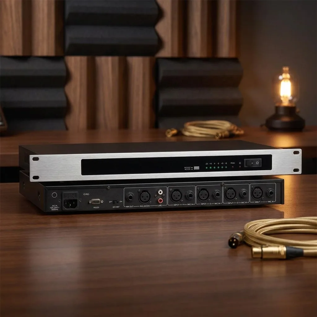 Professional 4-Channel Digital Frequency Shifter Anti-Scream Processor Anti-Interference Mixer for Conference Meeting