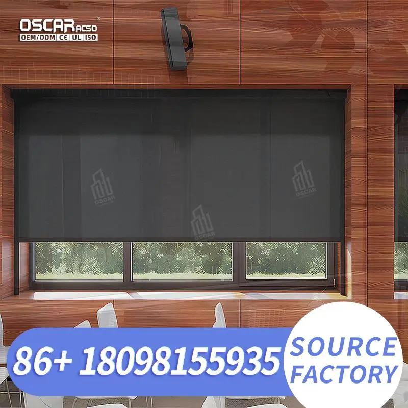 Retractable Window Shades Insect Roller Screens Zip Blinds for Patio Porch Garden Rolling Blind