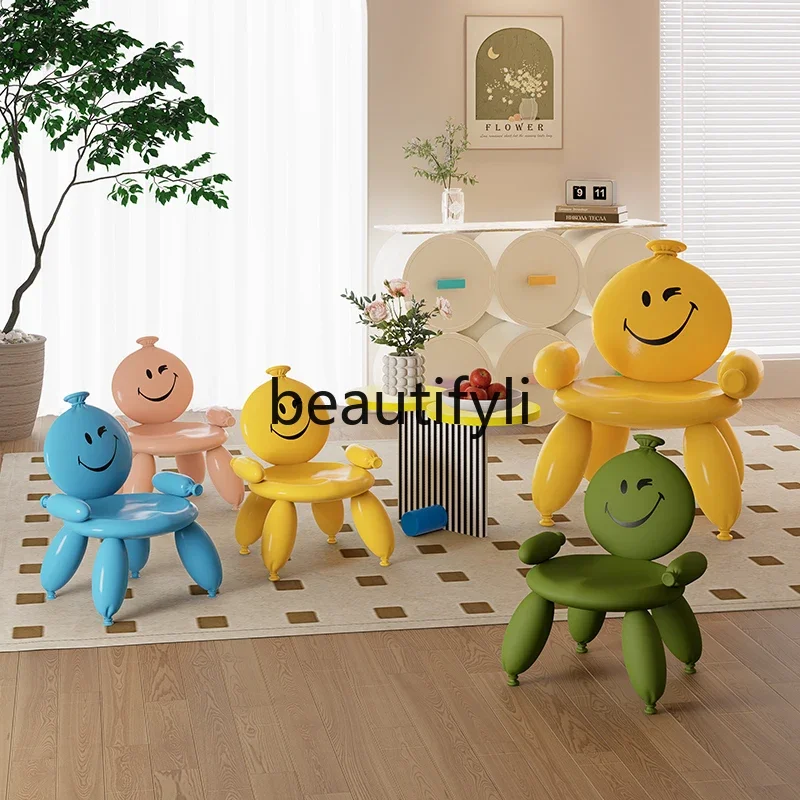 Balloon stool dopamine creative living room bedroom backrest leisure chair light luxury single sofa