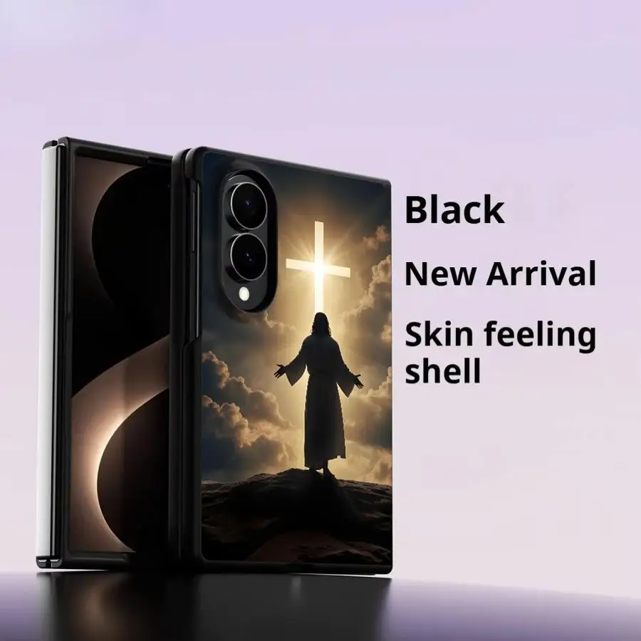 Jesuss Cross Pattern Case for Samsung Galaxy Z Fold 8 ZFold8 ZFold Wide Z Fold8 Wide Luxury Phone Cover