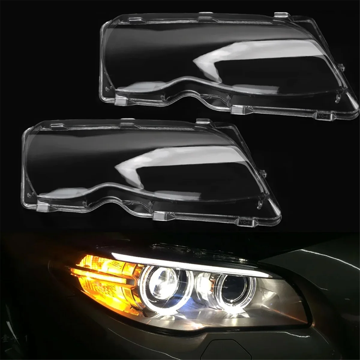 Car Front Headlight Lens Cover Head Light Lampshade for BMW 3 Series E46 4 Door 2002-2005 Headlight