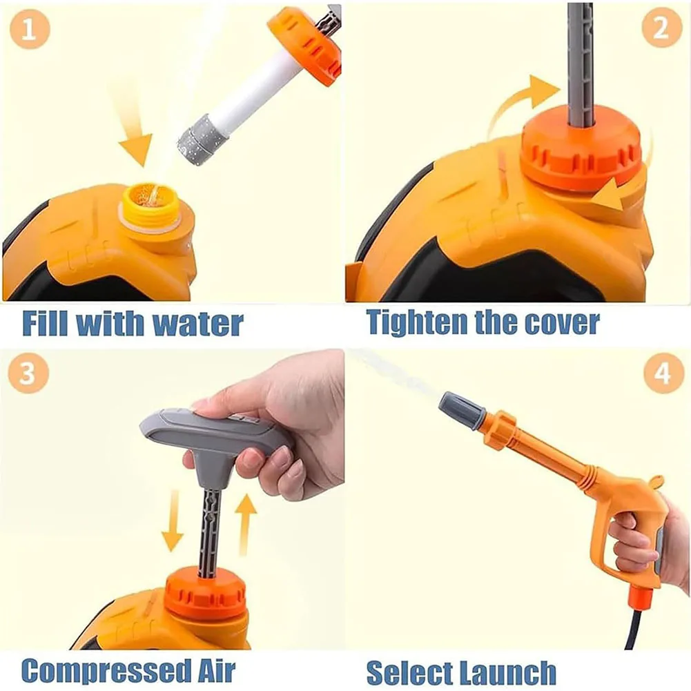

Kids Water Pressure Washer Tools and Toys Manual Pressure Car Wash Gun Role Playing Toy Water Gun Kid Cleaning Toy Set