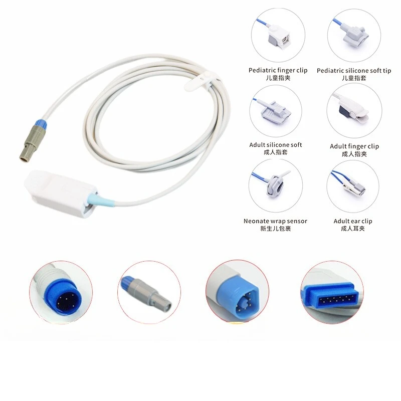 

Applicable to Mindrays 6-pin blood oxygen probe MEC1000 2000 PM7000 8000 9000 finger pulse oxygen accessories
