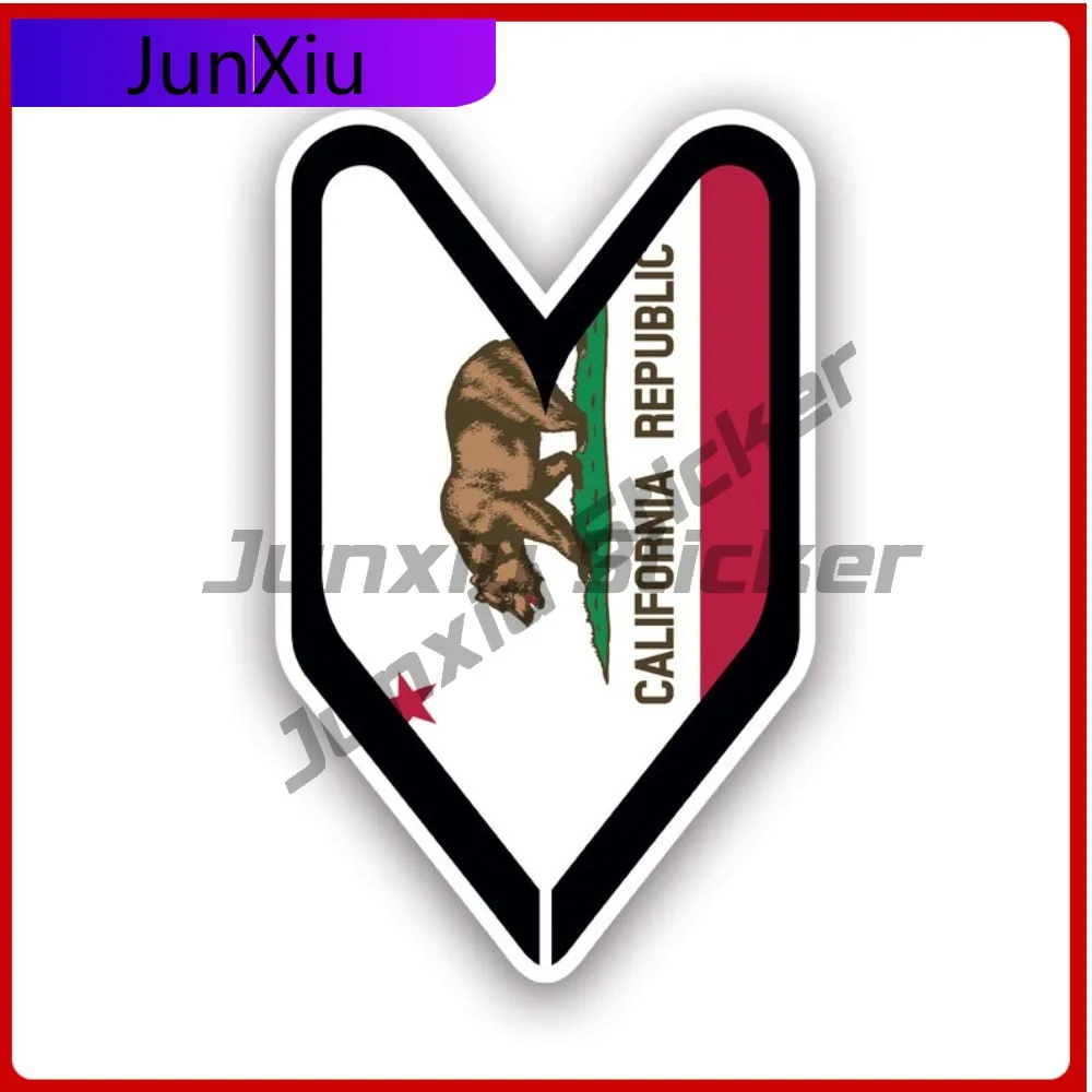 

California Driver Badge Waterproof Sun Resistant Anime Style For Bumper Motorcycle Car Body No Residue Easy To Remove Decor