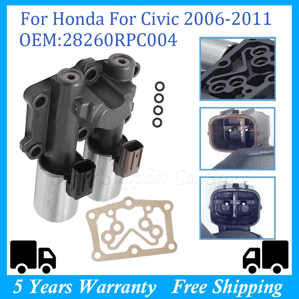 

Для Honda для Civic 2006-2011 новый двойной линейный соленоид коробки передач 28260-RPC-004 28260RPC004 A90428F