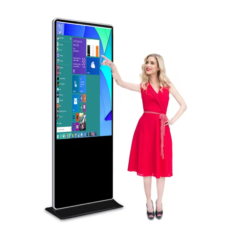 4K Touch Vertical Advertising Machine Picture Frame Display Video Equipment in HD Network Player with bluetooth