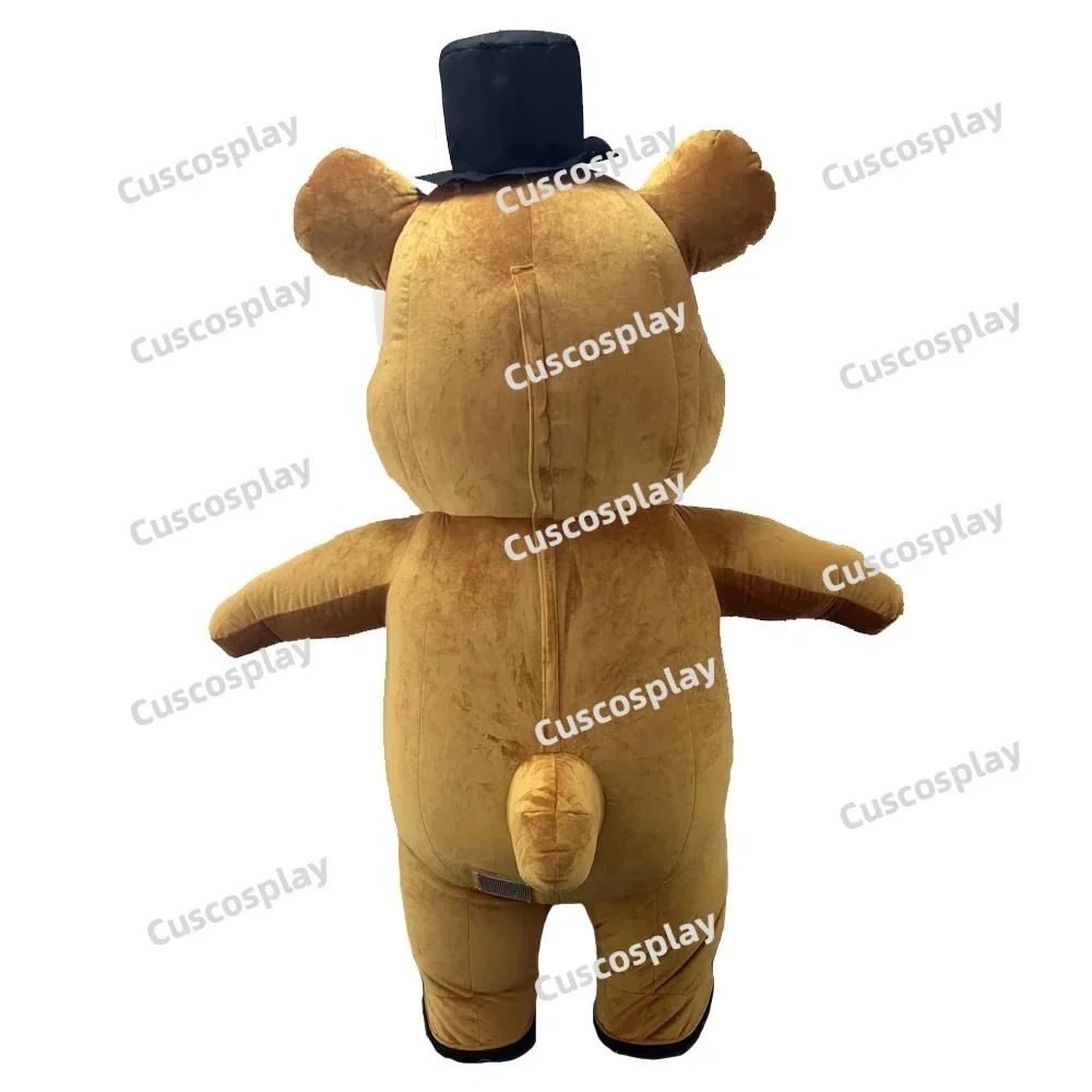 Christmas 2m Inflatable Freddy Bear Mascot Costume Cosplay  Suit Brown Bear Role Play Dress Up Costume Party Carnival No Battery