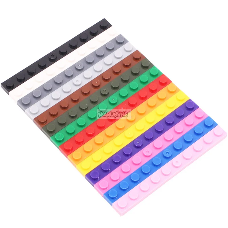 Marumine Plastic Model Making Accessories 4477 Plate 1x10 MOC Building Bricks Parts Assemble Construction Blocks Children Toys