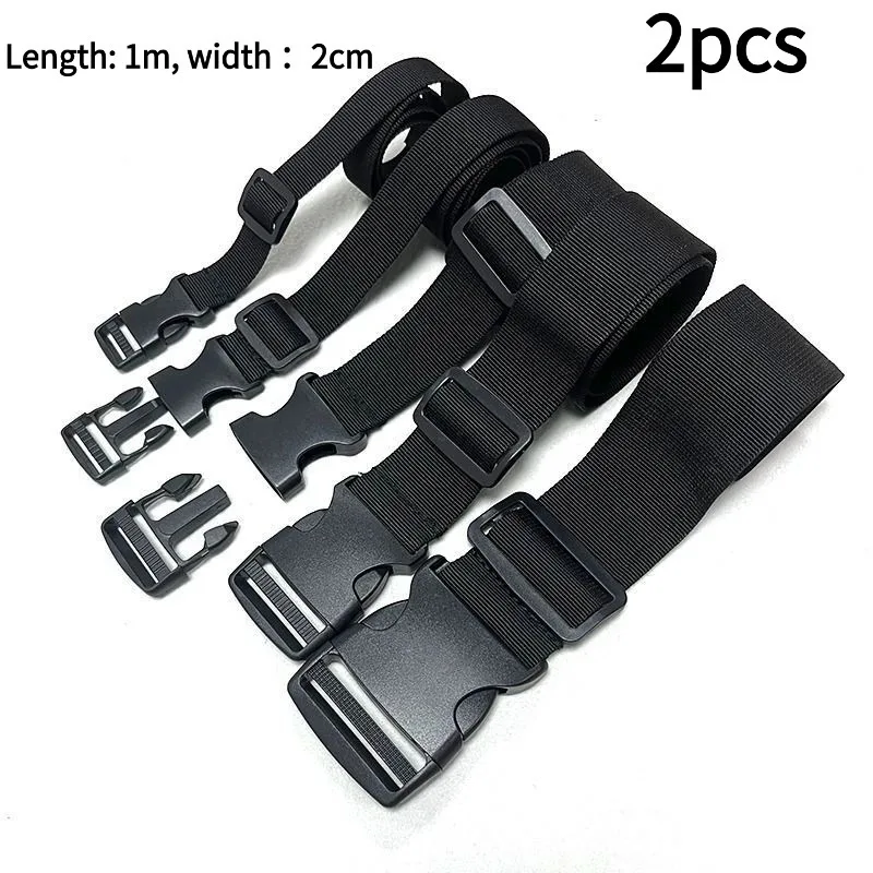

2PCS 20mm Quick Release Buckle Adjust Slider Hook Dog Collar Suit Accessories Webbing Straps Plastic Buckles Clip Bag Side