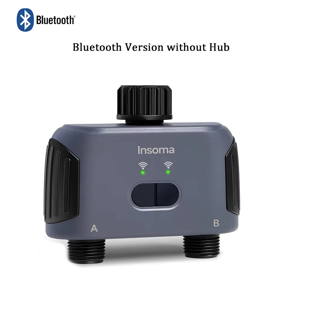 Insoma Automatische Water Timer Zigbee Wifi 2-Outlet Tuinirrigatie Watering Systeem Sprinkler Programmeur Gereedschap ondersteuning Alexa