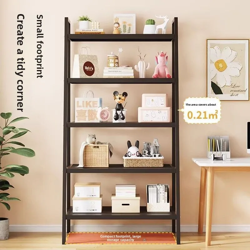 Carefully Selected Trapezoid Storage Rack Floor Standing Multi Layer Bookshelf Wrought Iron Bedroom Living Room Plant Stand