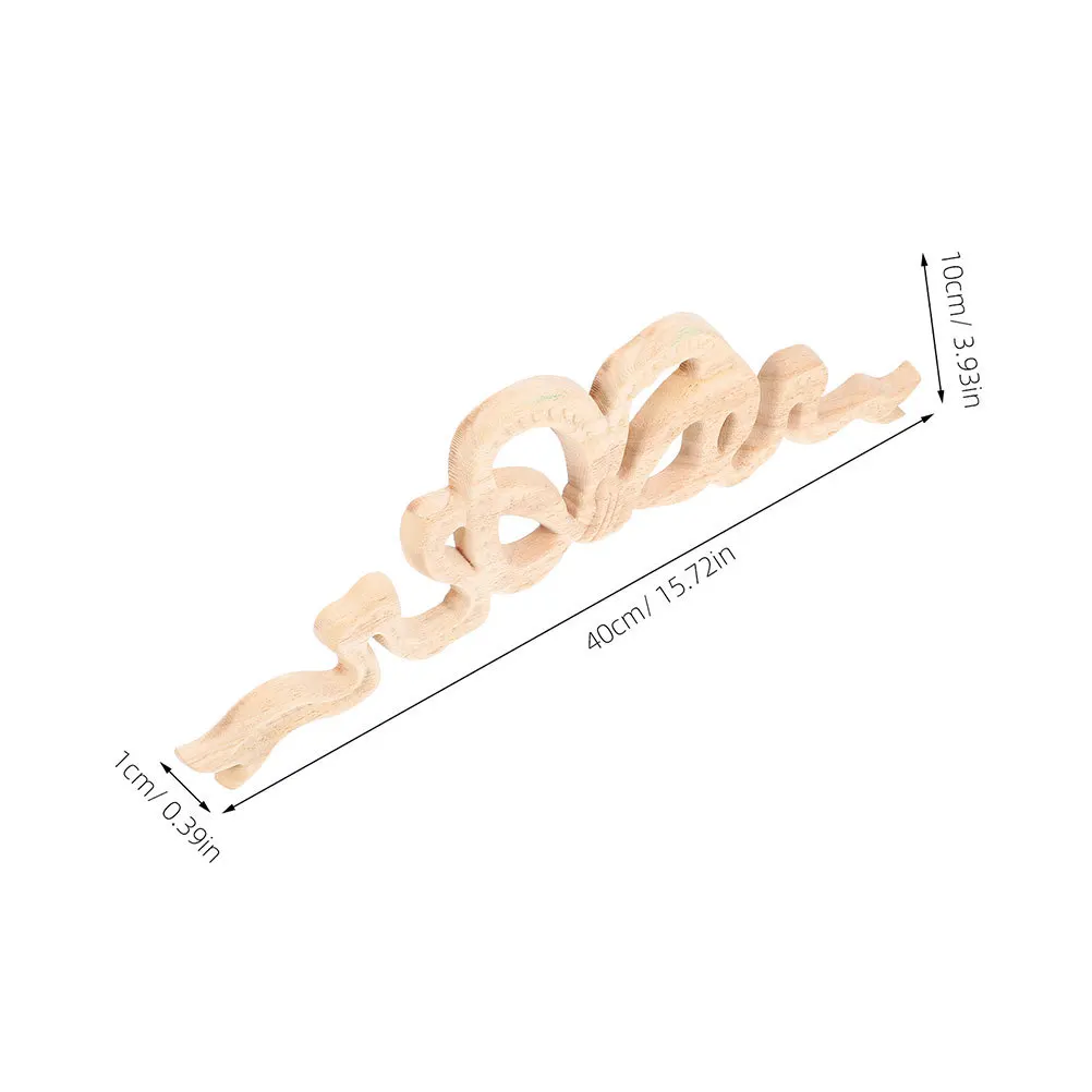 Apliques de madera tallada de estilo europeo, muebles decorativos para puertas de armarios, apliques de pared, decoración, 2 uds.
