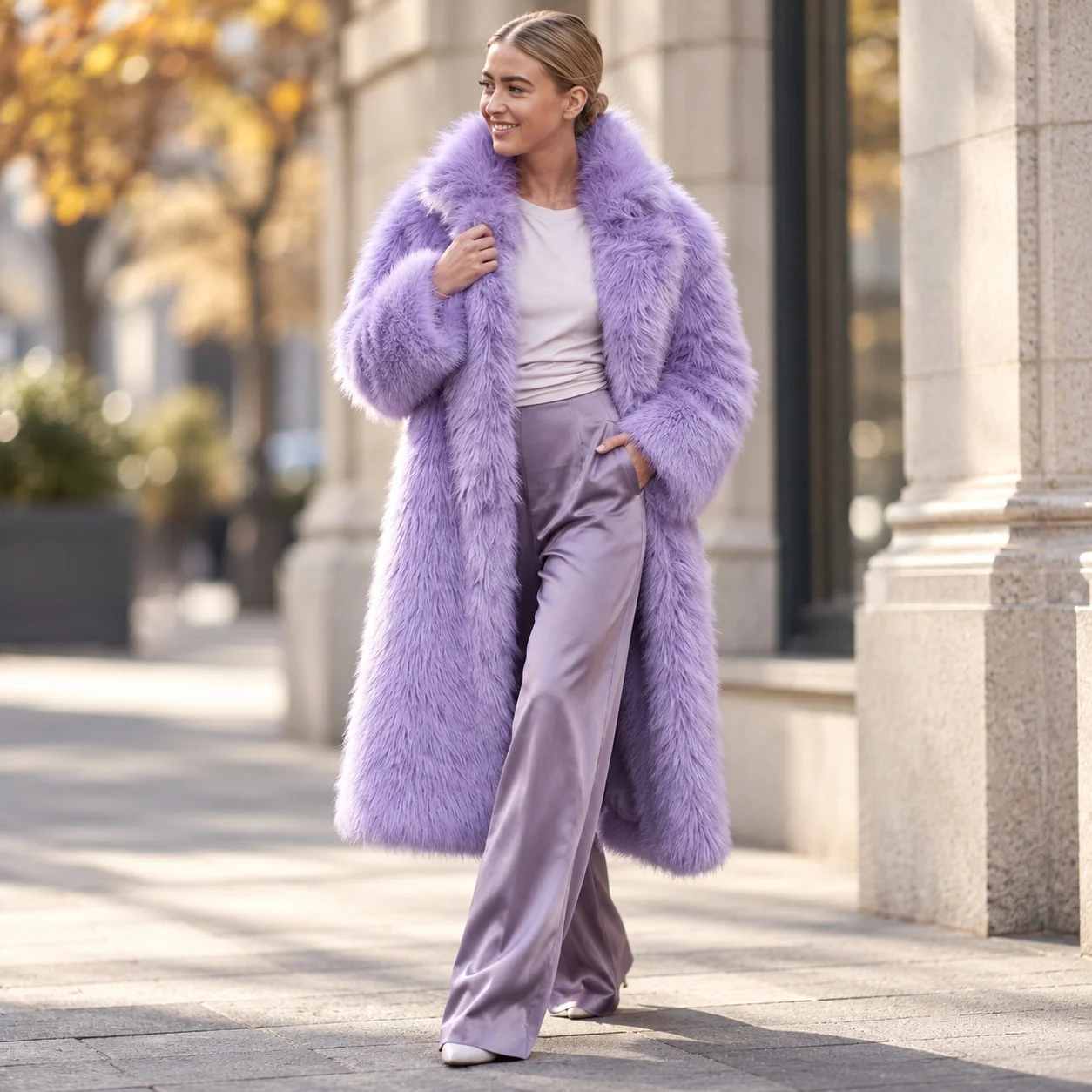 Notched Lapel Turn Down Collar Coat Commuter Chic with No Hood Elegant Regular Sleeve Extended Length Long Sleeve Women Coat