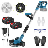 Brushless Electric Lawn Mower Handheld Cordless Garden Grass Trimmer.95-135cm Length Adjustable.For Makita 18V Battery Pin Tool