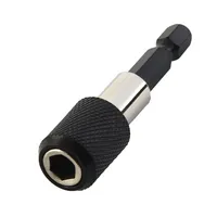 60mm Keyless Drill Carbon Steel Chuck Driver Convertor Adapter 2pcs Hex Shank Auto 1/4\