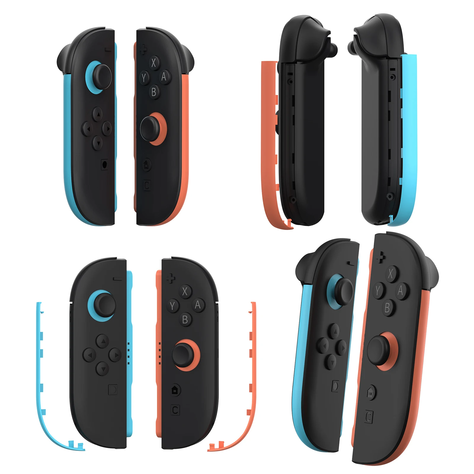 

Декоративные накладки на Joy-Con для Switch 2, акцентные элементы для рукояток, боковые панели для контроллера Nintendo Switch 2, игровые аксессуары