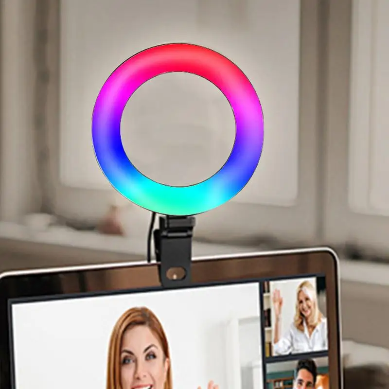 Clip-On Ring Light 4.5-Inch Recording Selfie Light Portable Selfie Phone Light Rotatable Photography Selfie Light With Phone
