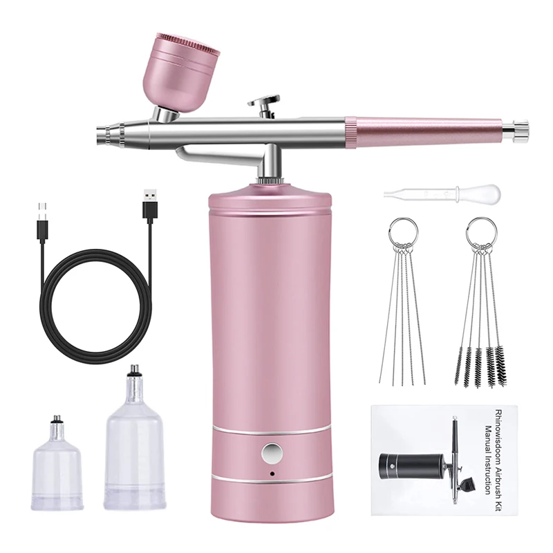 Rechargeable Airbrush Compressor Kit Air Brush Sprayer Gun Water Oxygen Deep Hydrating Machine For Nail Art Tattoo Cake Makeup