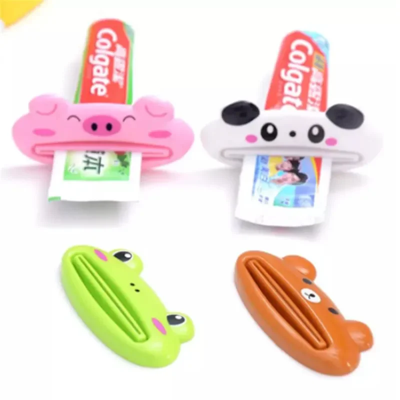 Lovely Animal Cream Tube Squeezer Cartoon Bathroom Toothpaste Dispenser Easy Squeeze Paste Dispenser Roll Holder