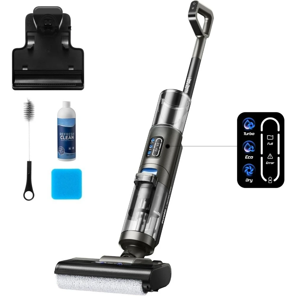 

Cordless Wet Dry Vacuum Cleaner Self Cleaning Vacuum and Mop Combo, Good for Hard Floors Pet Hair Sticky Messes, RapidWash NEW4
