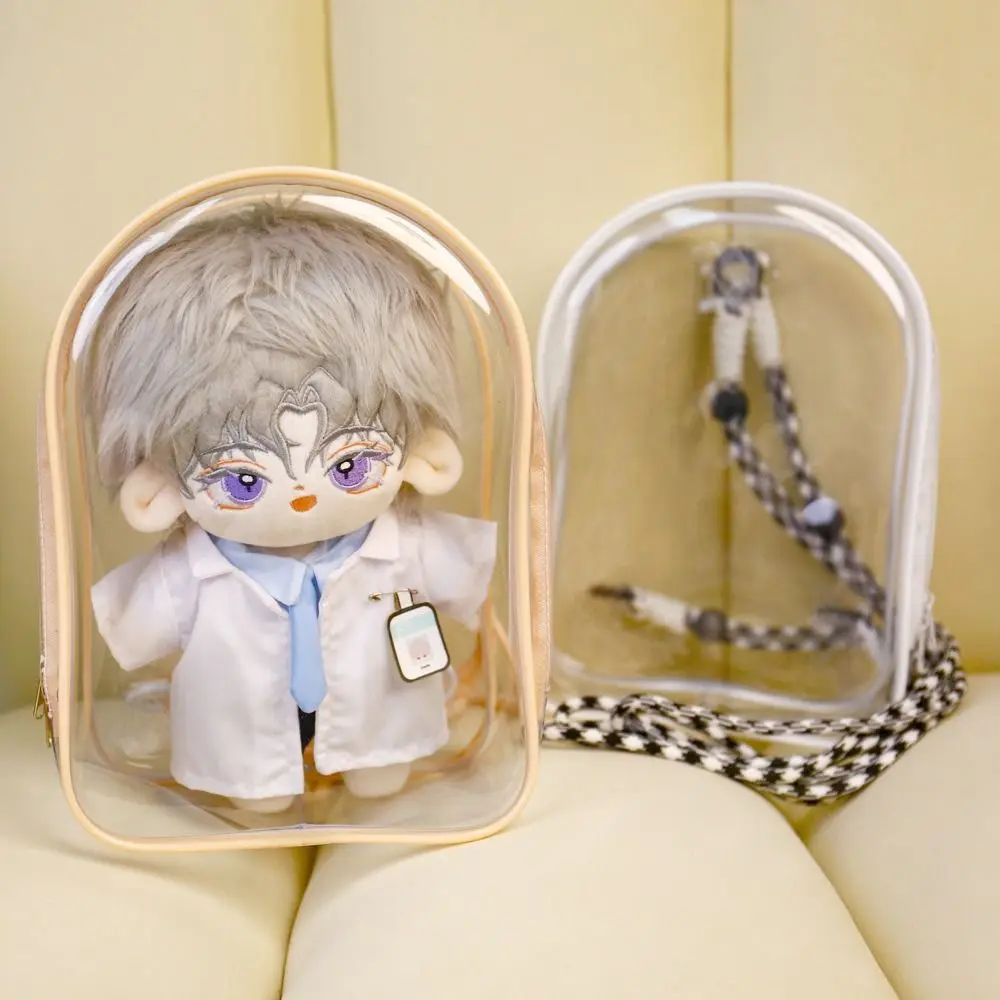 

Multicolor Clear Outdoor Doll Bag Transparent Backpack Lanyard Doll Thicken Storage Pouch PVC Clear Bags