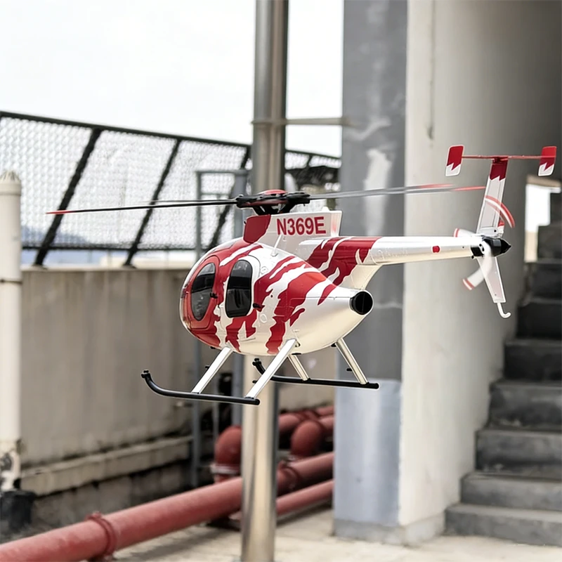 

Yuxiang New F119S MD-500 Little Bird Remote Control Helicopter Model GPS Positioning Brushless Motor RC Adult Toy Red Silver RTF