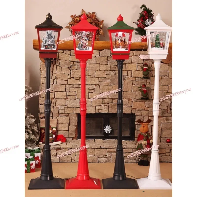 1.9 meters electric music snow light Christmas decoration Snow scene shopping mall store hall ornament Birthday gift