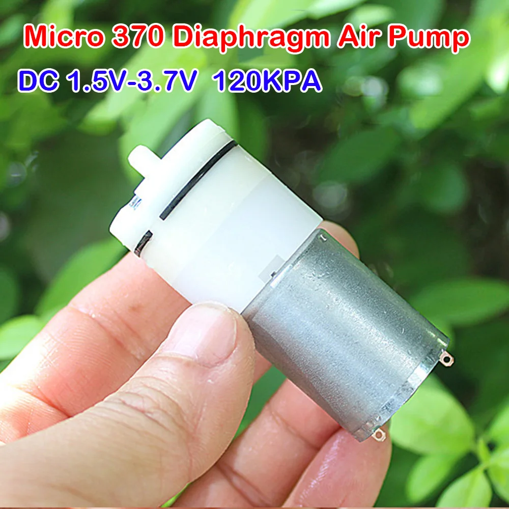 4W Mini 370 Motor Air Pump DC 3V 3.7V Electric Booster Pump Motor Carbon Brush 120kpa for Aquarium Fish Tank Oxygen Pump