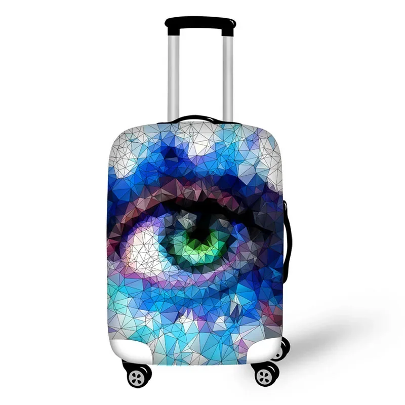 3D Eye pattern print travel luggage suitcase protective cover stretch waterproof portable luggage covers rain cover