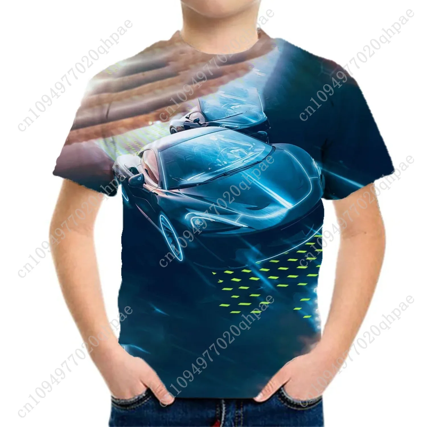 أطفال ملابس الأولاد الأرجواني كول سباق السيارات تي شيرت الرسومات التي شيرت الصيف الأطفال تي شيرت الملابس المراهقين بلايز الكورية الأسود