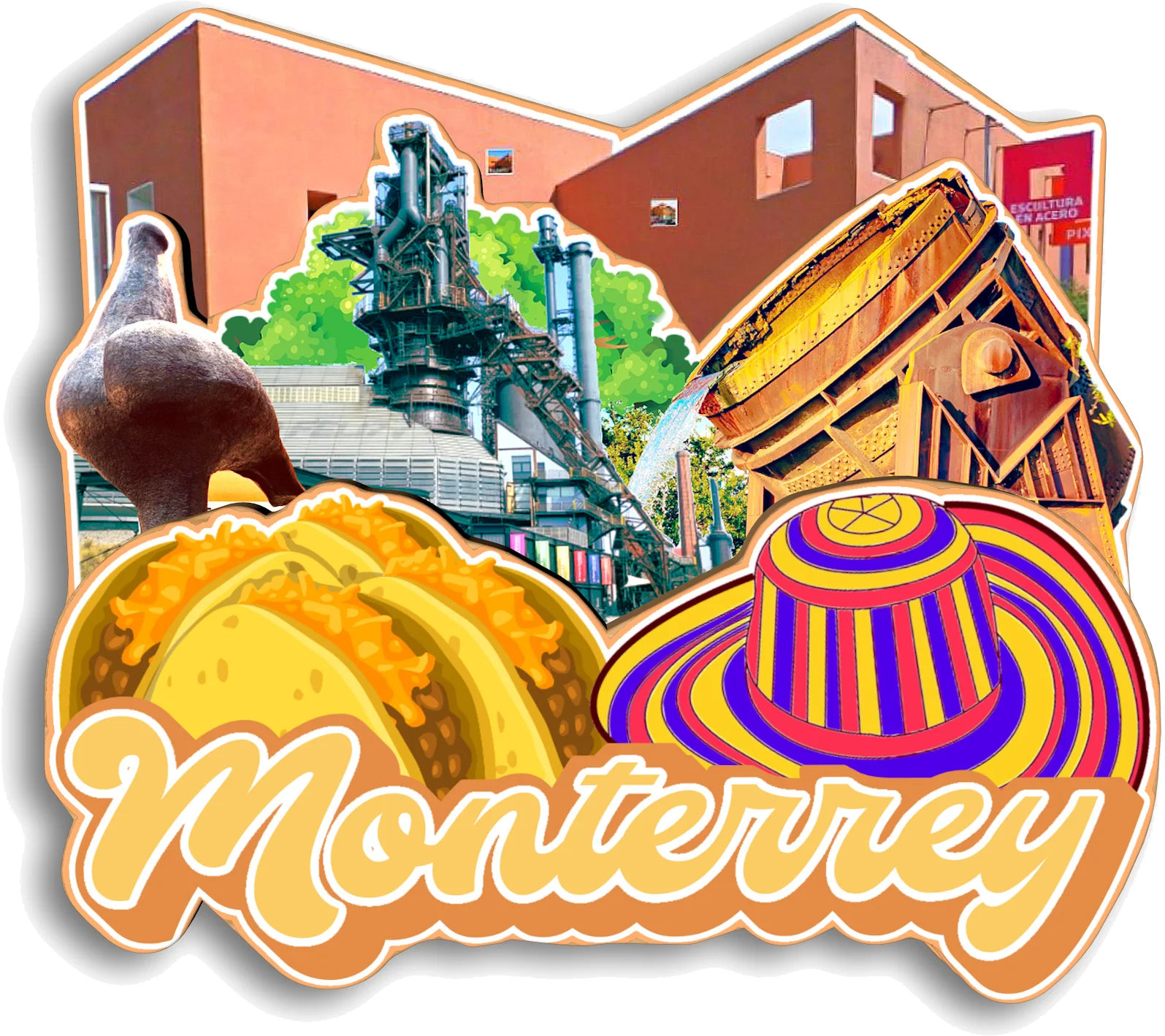 مونتيري تيجوانا سيودا جواريز كابو سان لوكاس بلايا ديل كارمن تاكسكو سان لويس بوتوسي ميسيكو مغناطيس الثلاجة هدية تذكارية للسفر #2