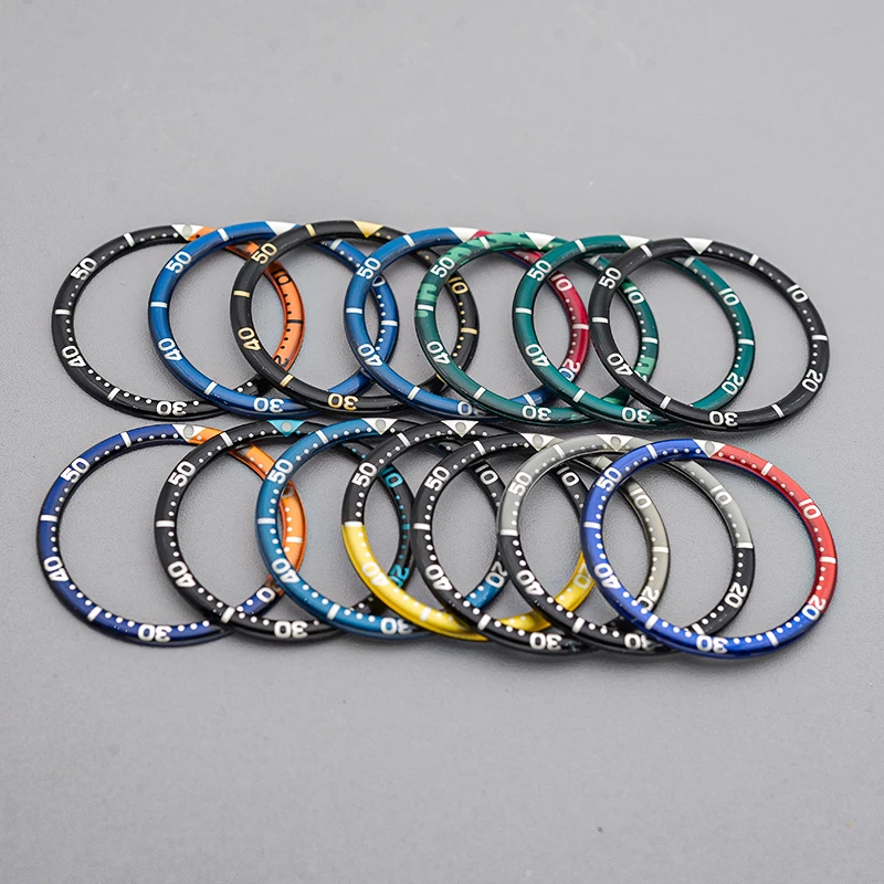 38 mm x 31.5 mm Resin Bezel Insert Black Blue Green Colorblocking Fits SKX007 SKX009 SRPD Case NH35 NH36 Watch Case Insert Ring