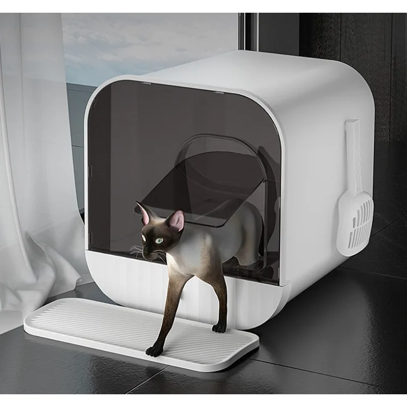 

Newest Drawer Type Cat Litter Basin Fully Enclosed Splash Proof Cat Toilet Cleaning Supplies Villa Type Nest with Cat Litte