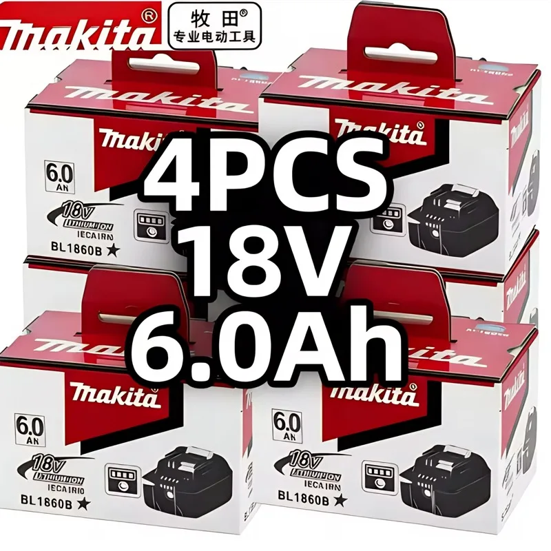 

Lithium-ion Original 18V Makita 6.0Ah Rechargeable Battery Charger and DGA404 DTD173 TWO04G DTW700 High-Quality Power Tool.