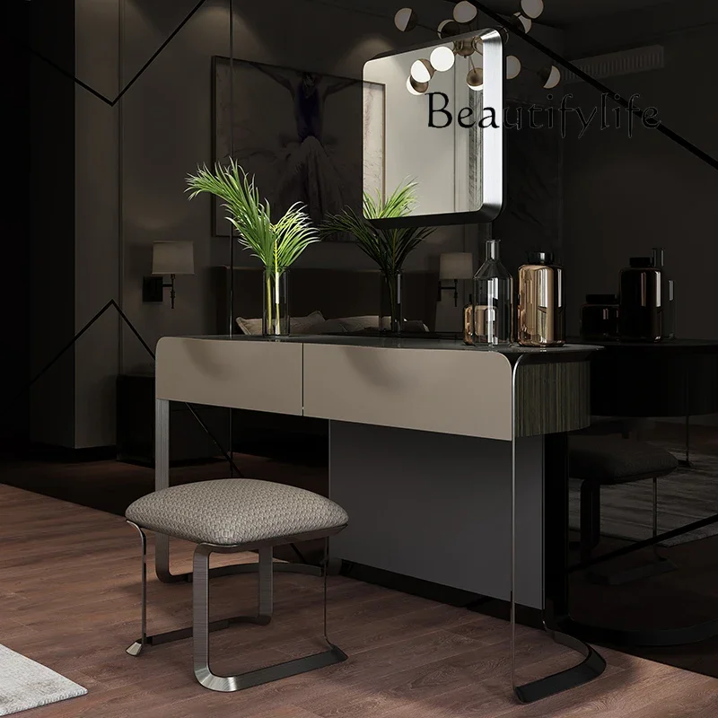 XX Simple Luxury Designer Dresser Bedroom Modern Simple Small Apartment Glass Countertop High-end Fashion