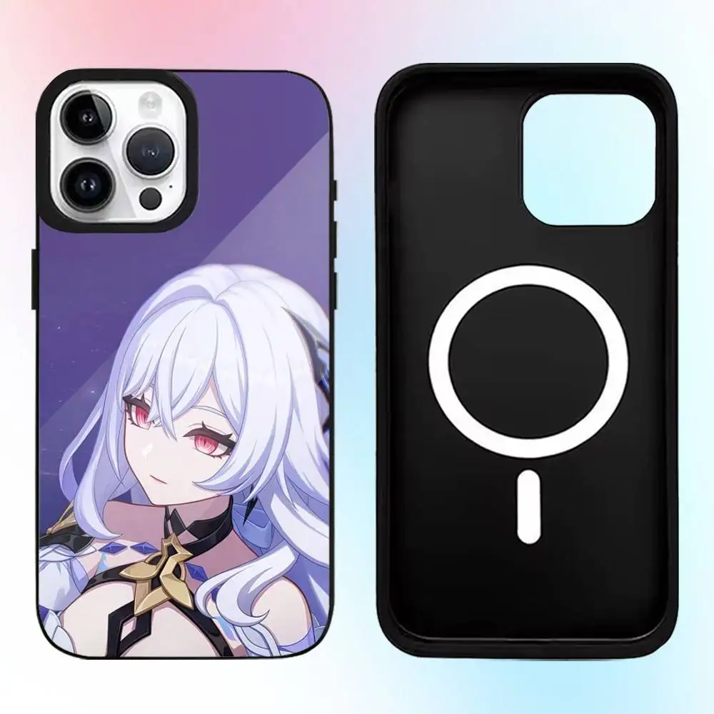 Etui na telefon G-GENSHIN IMPACT S-Skirk-es do iPhone'a 17, 16, 15, 14, 13, 12, 11 Plus, Pro Max z magnetycznym systemem Magsafe i bezprzewodowym ładowaniem.