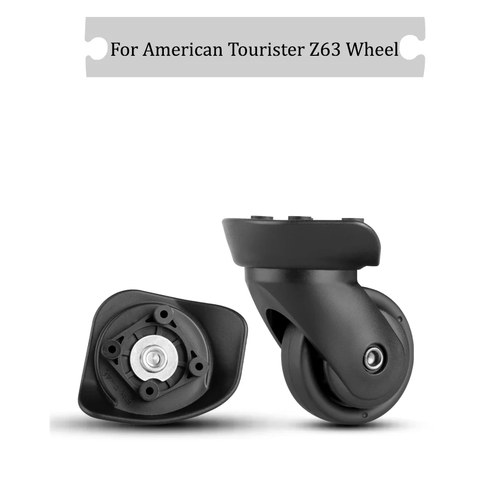 For American Tourister Z63 Universal Wheel Black Replacement Suitcase Rotating Silent Smooth Shock Absorbing Accessories Wheels