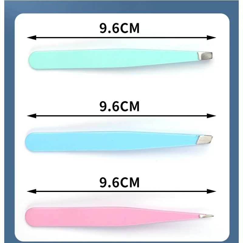 컬러 스테인리스 스틸 트위저 인조 속눈썹 도구, 수염 제거 세트, 고양이 클립, 페이셜 스킨 케어 도구