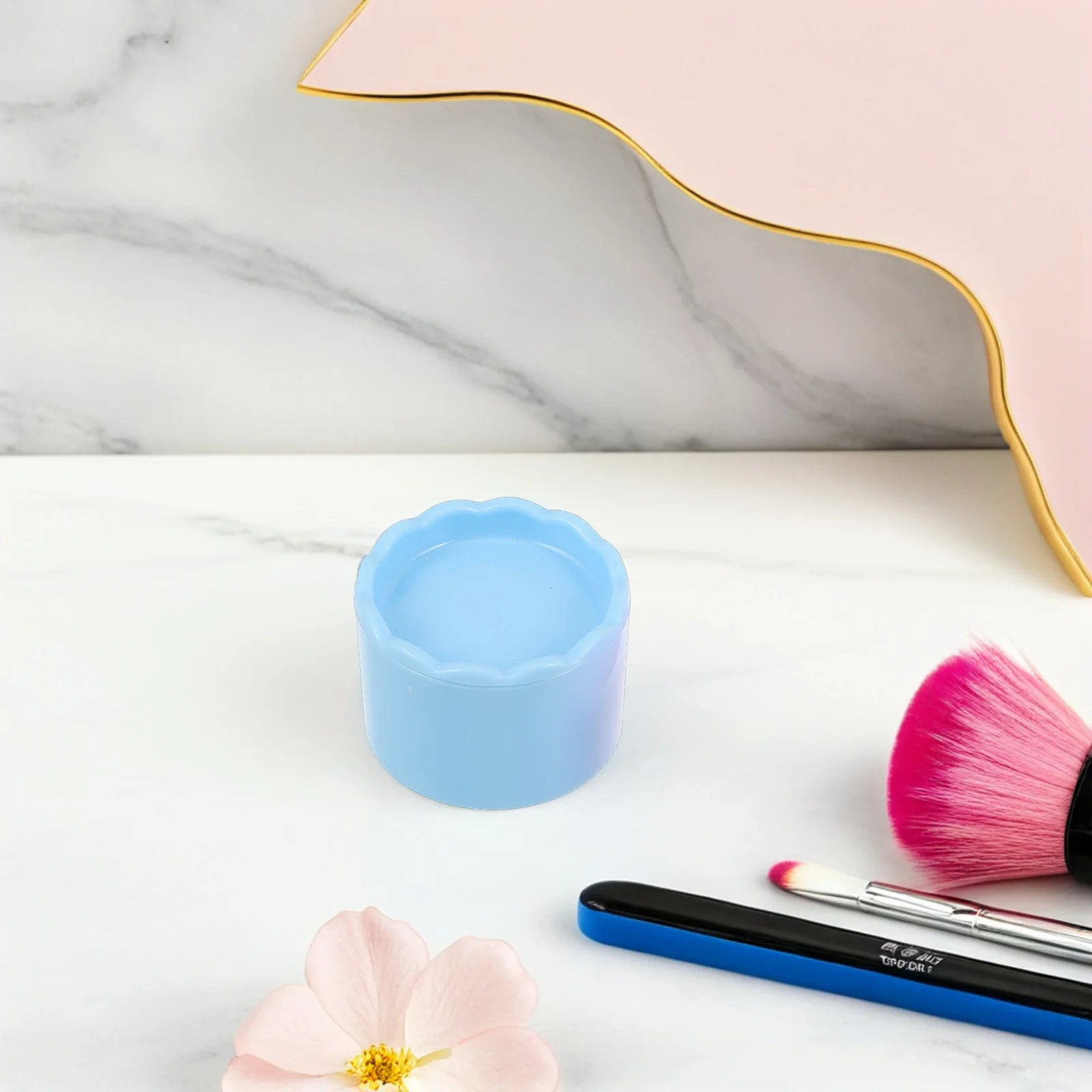 

2pcs Nail Tool Cleaning Cup: Acrylic Brush Cleaner With Lid Manicure Washing Box For Nail Art Pen Dappen Dish Rhinestone Storage