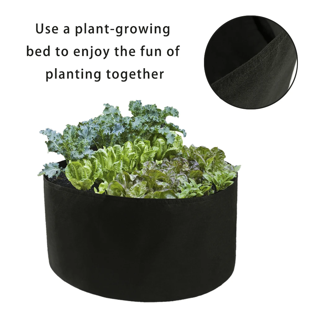 100/150 Gallon Grow Bag Fabric Grow Bag 150 Gallon 116cm Diameter 56cm Height 1mm Thick Felt Cloth Plant Pot