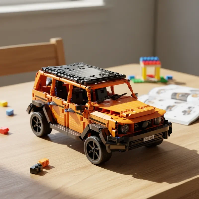 

Технический конструктор MOC: внедорожник-суперкар, креативная модель для сборки своими руками, подарок на день рождения для мальчиков, 1000 деталей