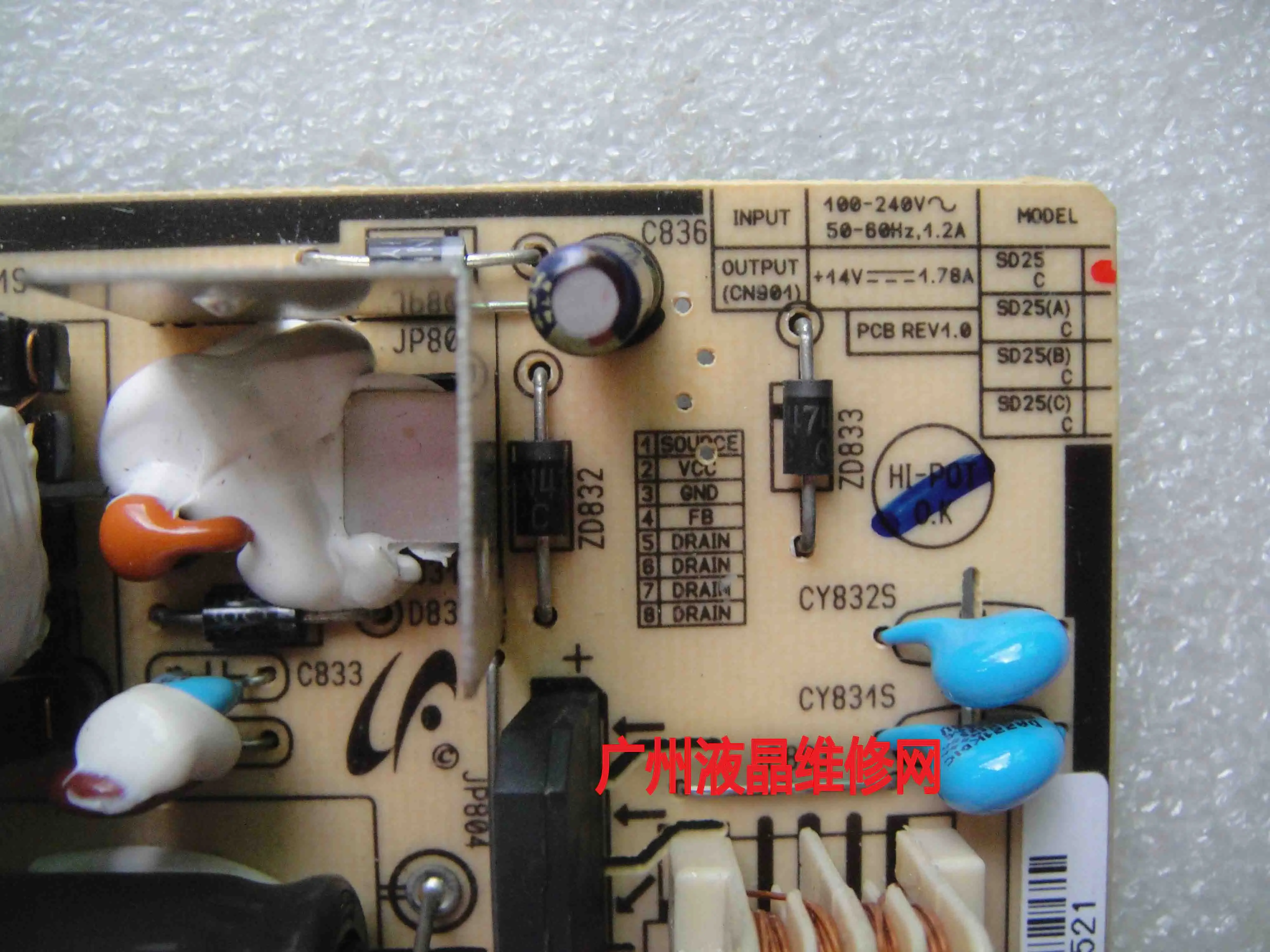 S22E200B Power supply board S22E200B 02-3282-0700 BN44-00749C